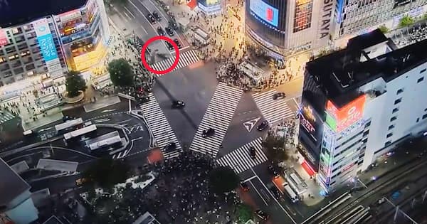 【事故】渋谷スクランブル交差点付近でアメ車が突っ込む事件発生！犯人は２０代男性！